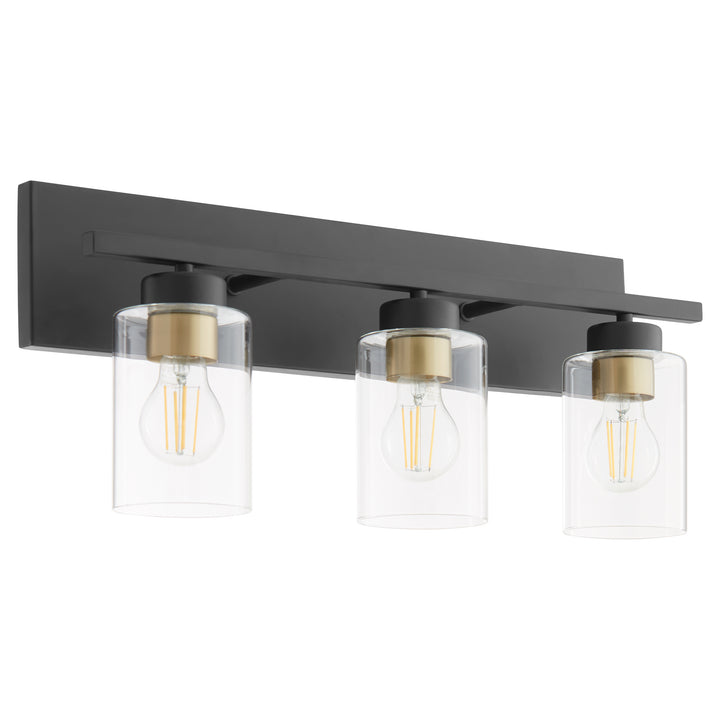 Carter 3 Light Vanity - Matte Black