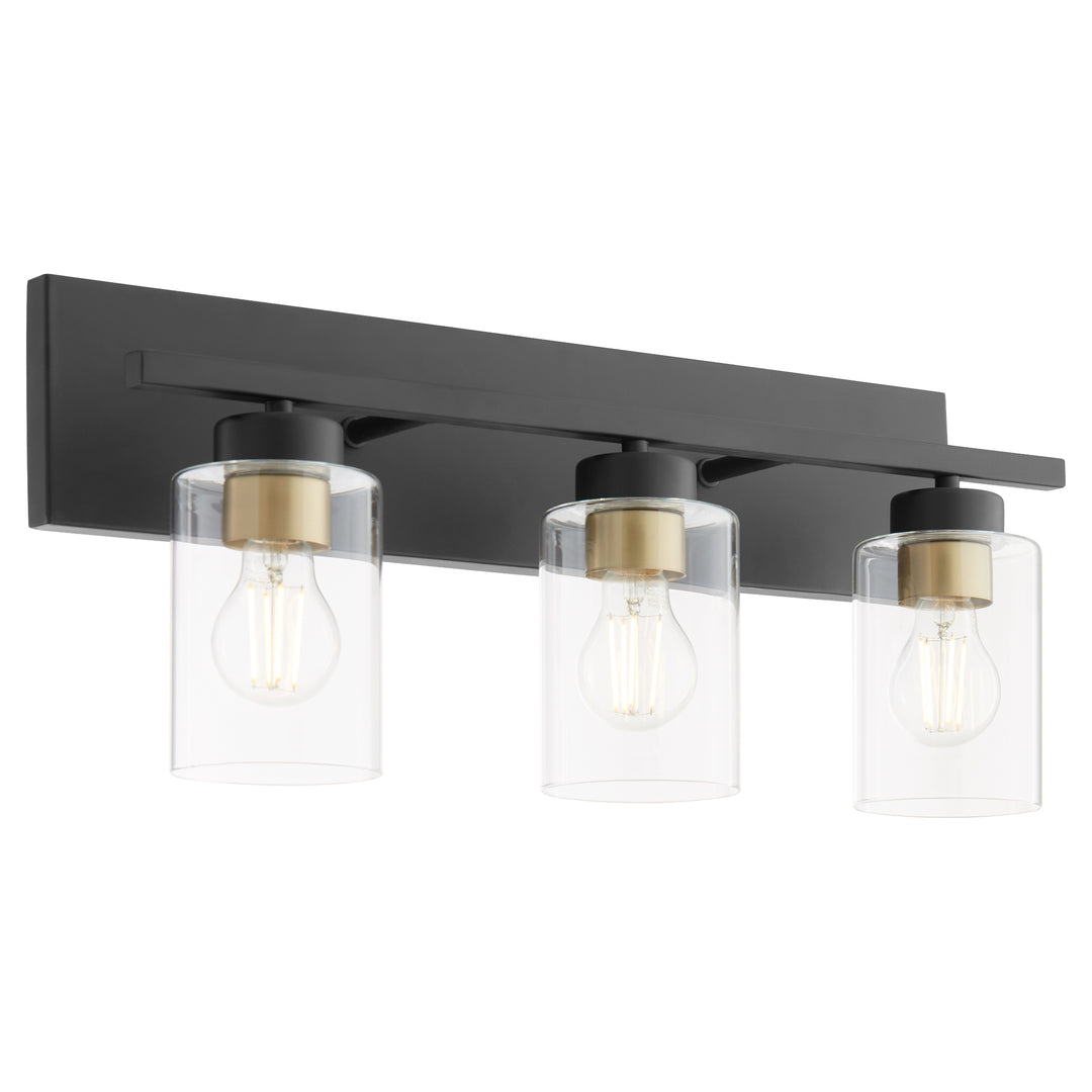 Carter 3 Light Vanity - Matte Black