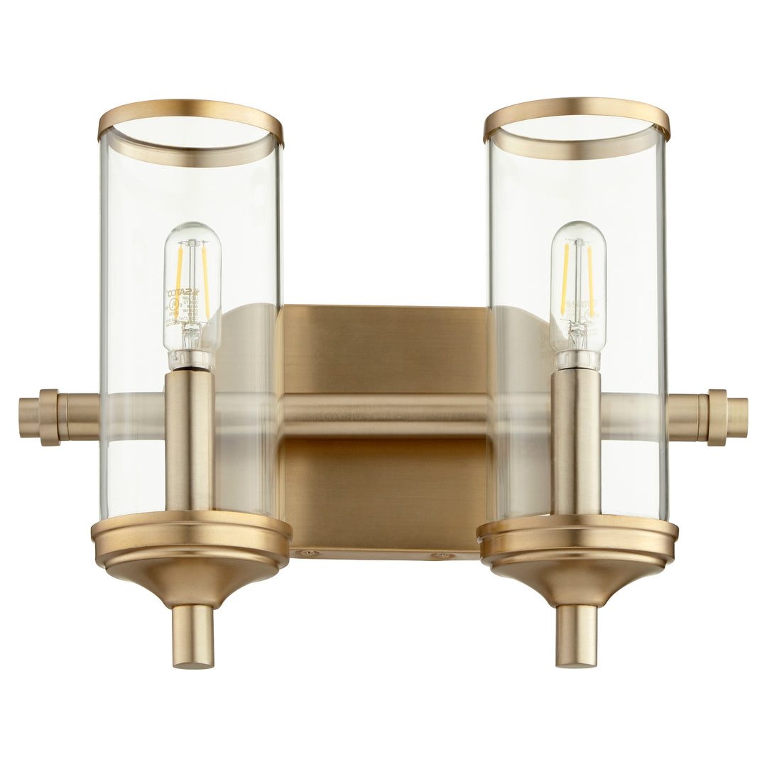 Collins 2 Light Transitional Aged Brass Vanity