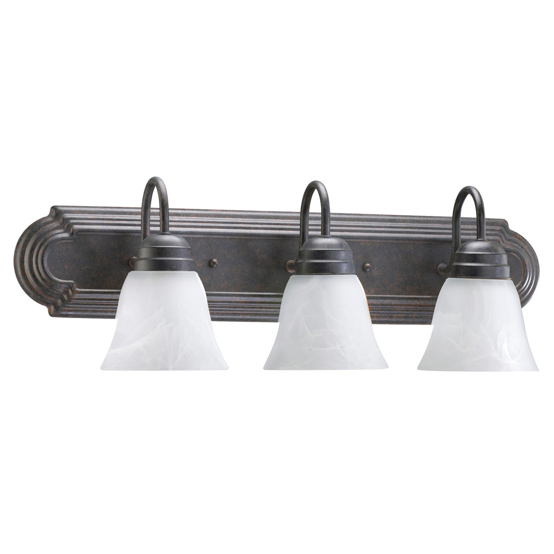 CAMPBELL 3 Light Vanity with Faux Alabaster - Toasted Sienna