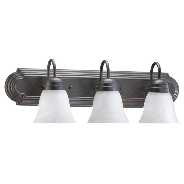 CAMPBELL 3 Light Vanity with Faux Alabaster - Toasted Sienna