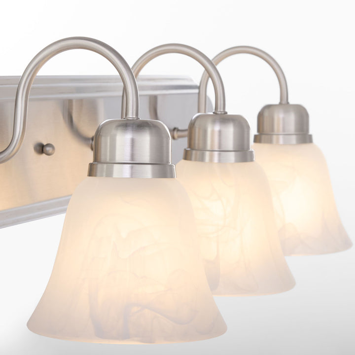 3 Light Traditional Satin Nickel  Vanity