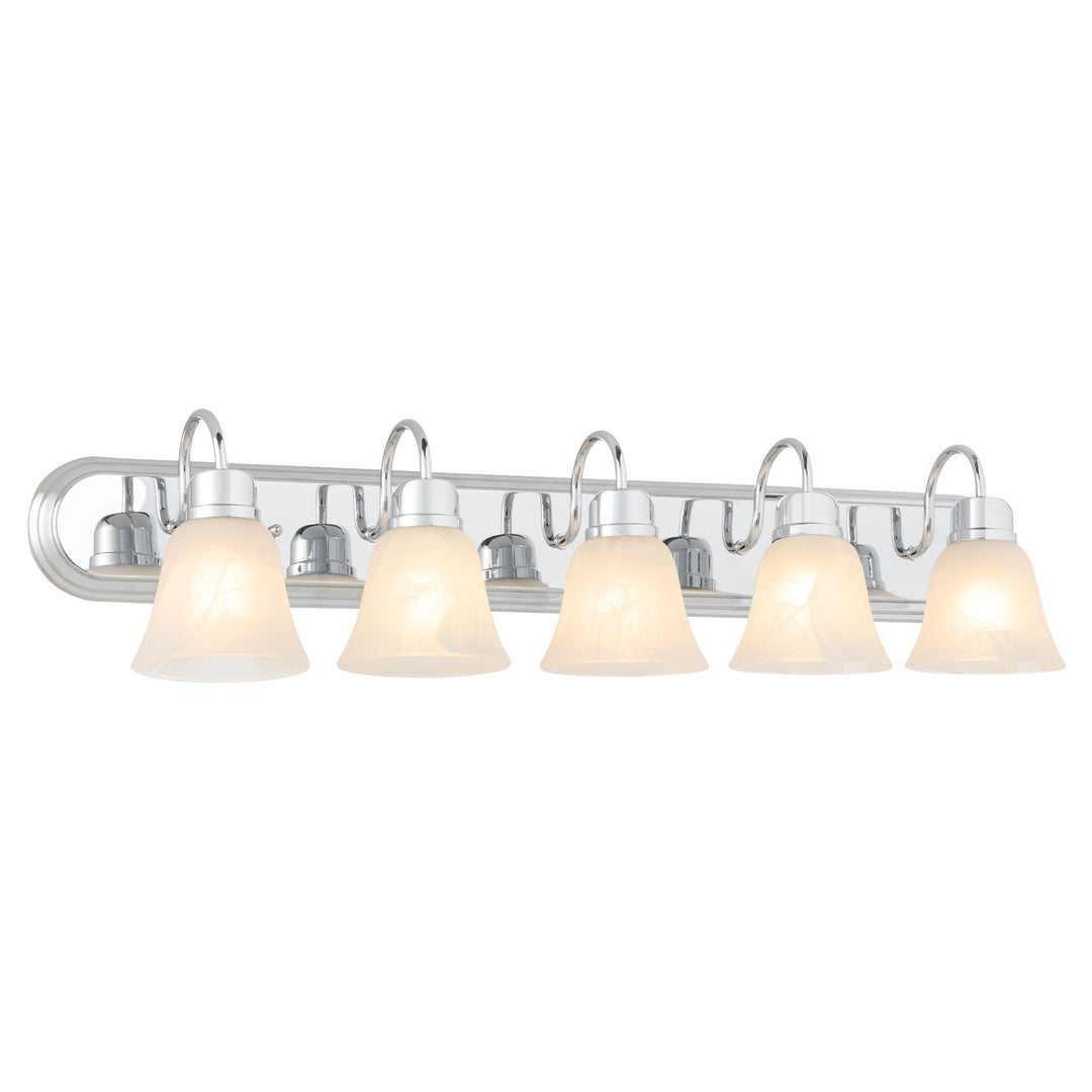 5 Light Traditional Chrome  Vanity
