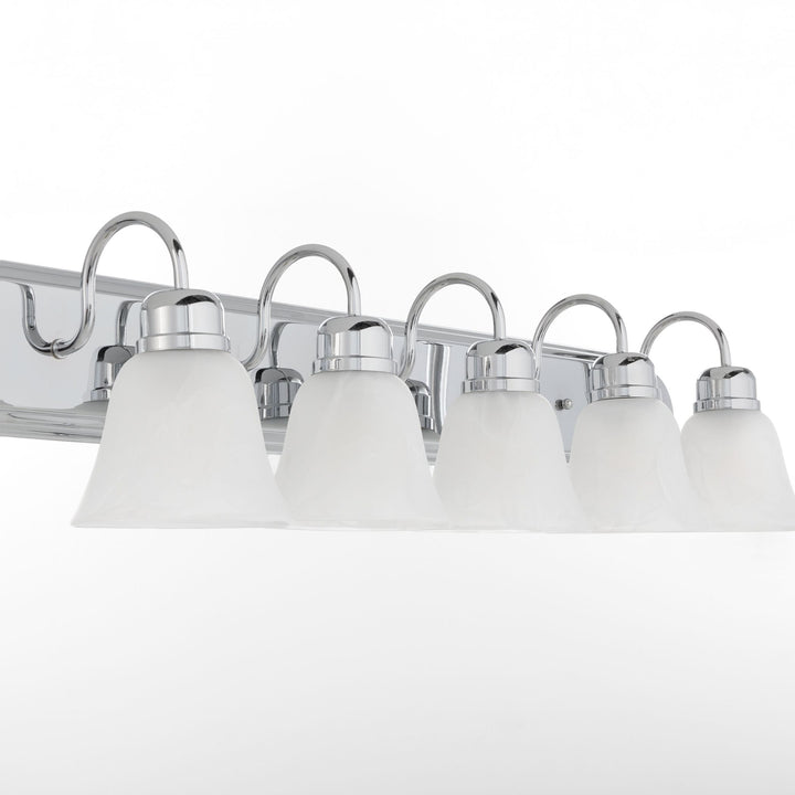 5 Light Traditional Chrome  Vanity