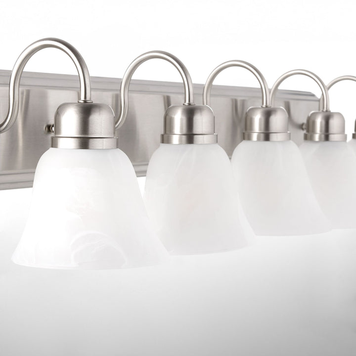5 Light Traditional Satin Nickel  Vanity