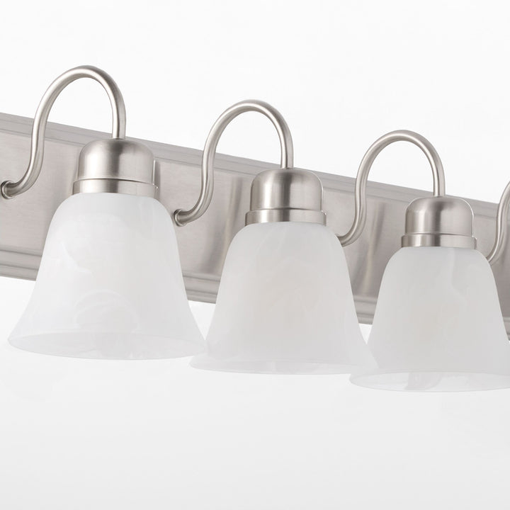 5 Light Traditional Satin Nickel  Vanity
