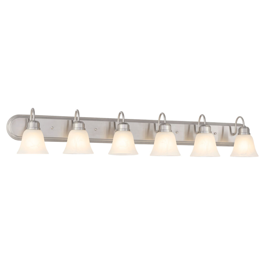 6 Light Traditional Satin Nickel  Vanity