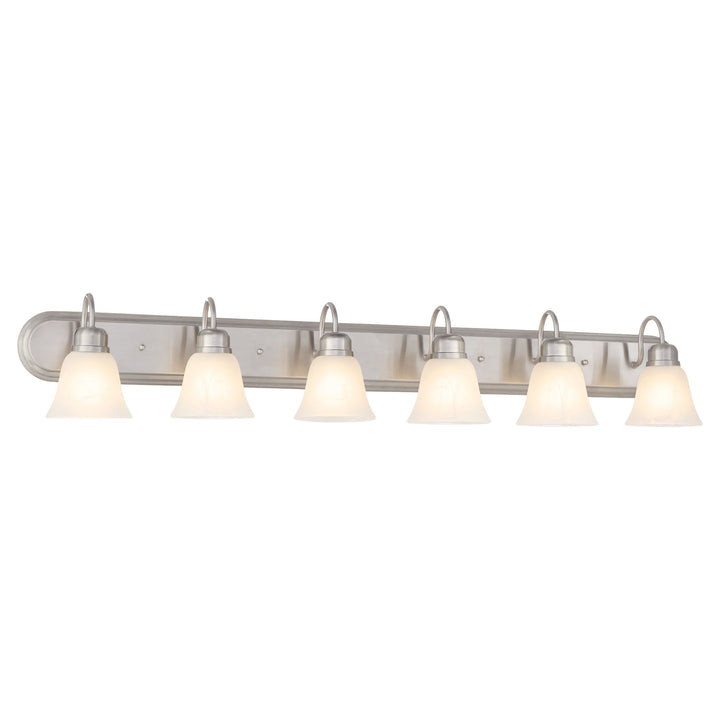 6 Light Traditional Satin Nickel  Vanity