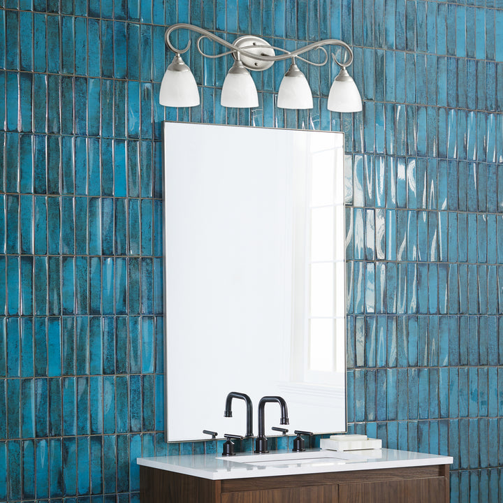 Powell 4 Light Traditional Classic Nickel  Vanity