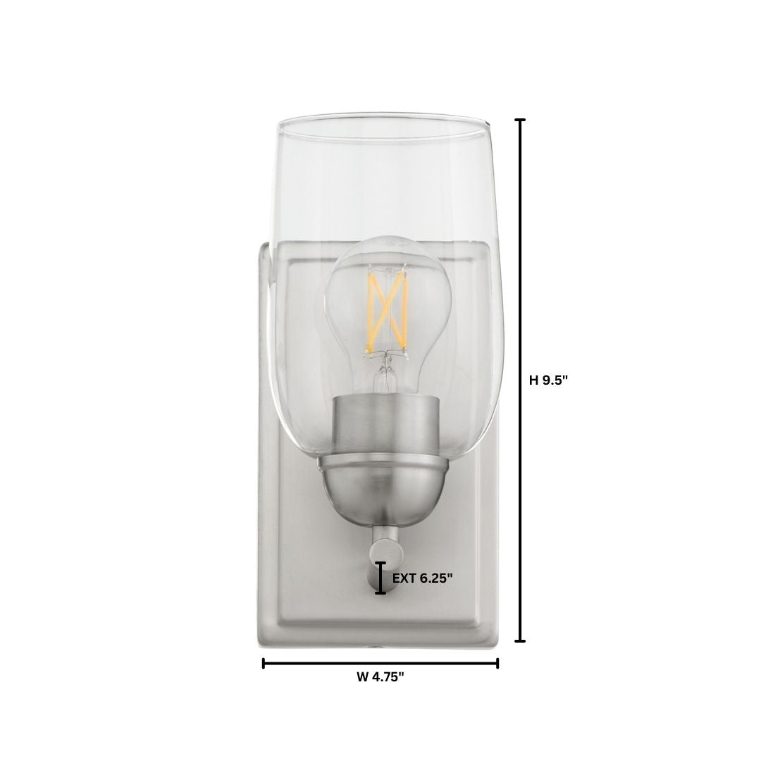 WALLINGER 1 Light Wall Mount - Satin Nickel