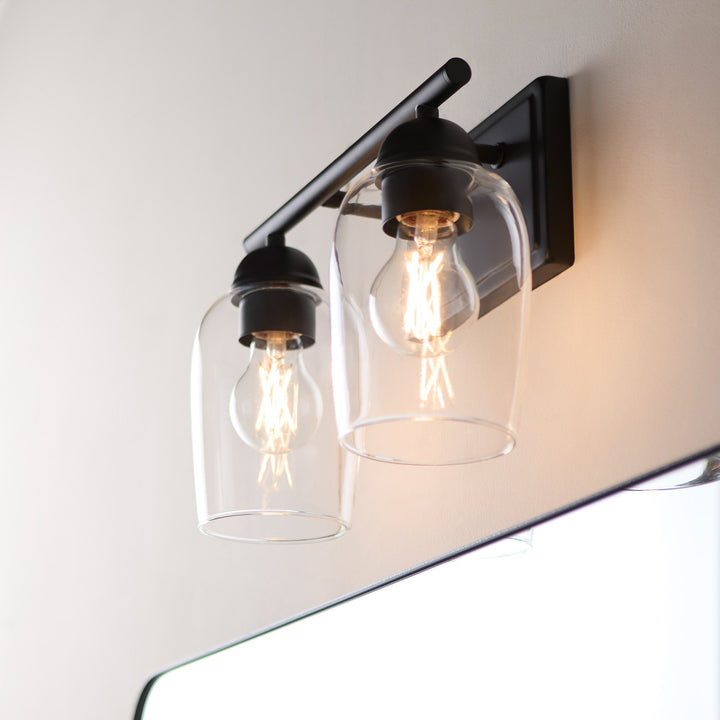 WALLINGER 2 Light Vanity - Matte Black