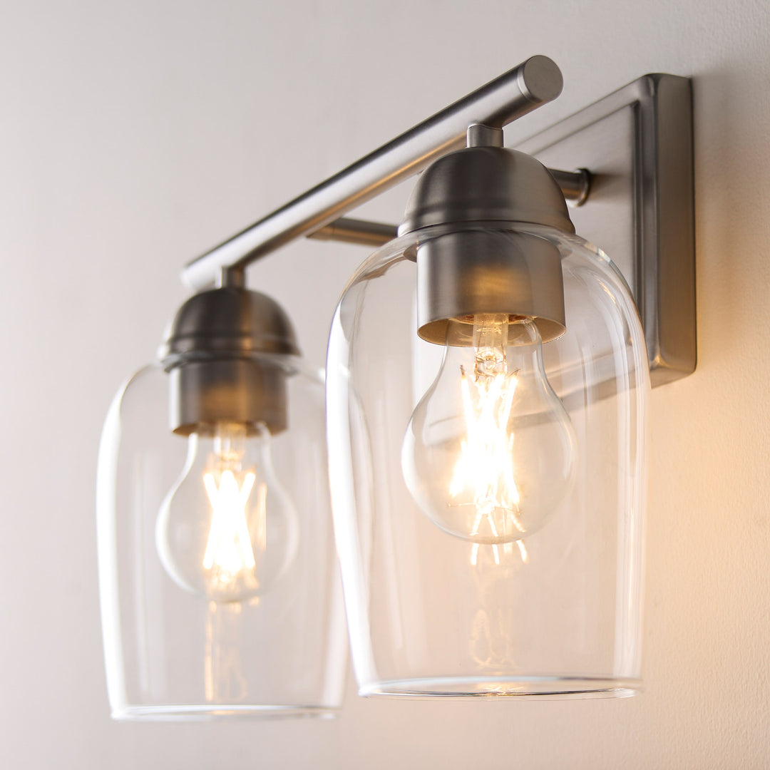 WALLINGER 2 Light Vanity - Satin Nickel