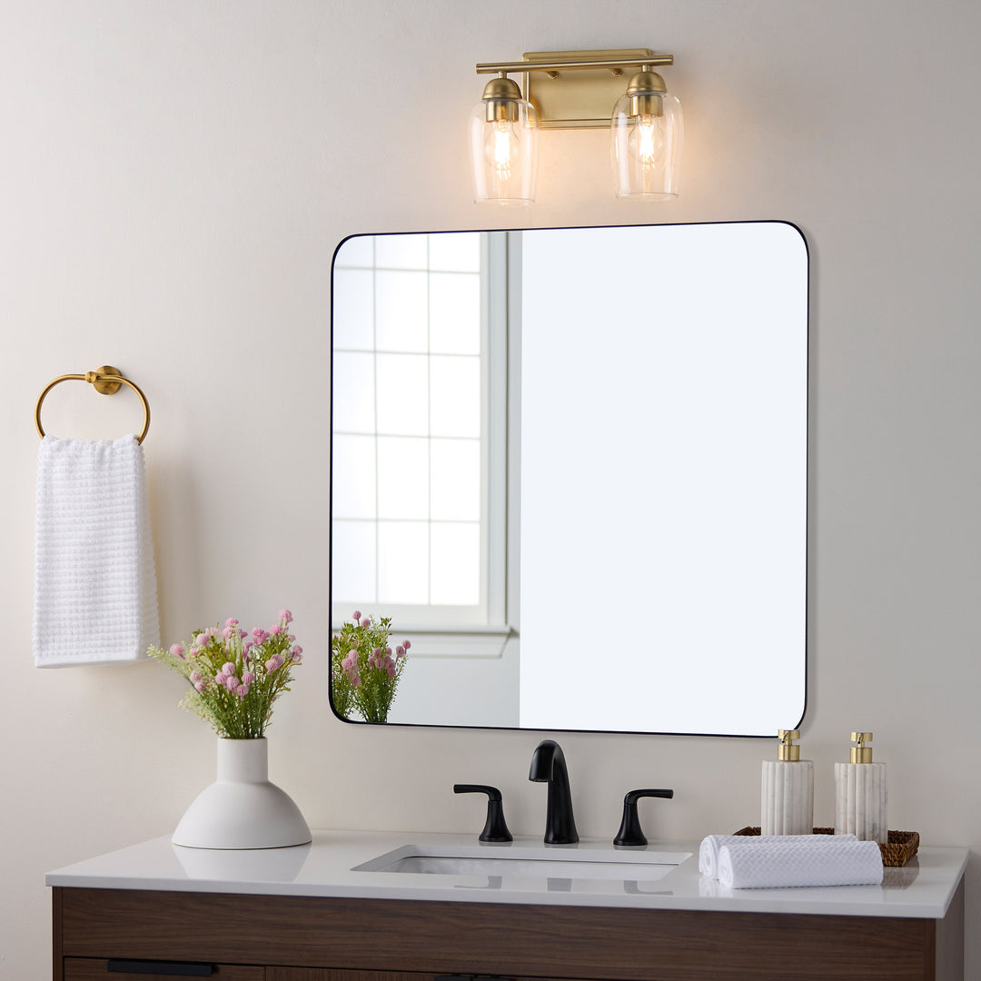 WALLINGER 2 Light Vanity - Aged Brass