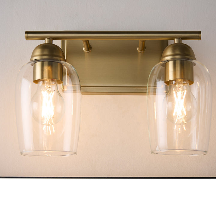 WALLINGER 2 Light Vanity - Aged Brass
