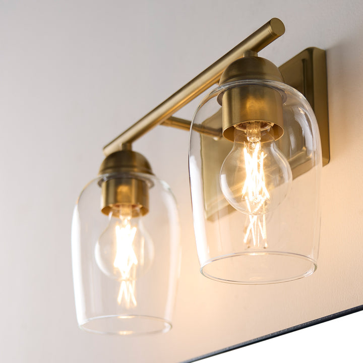 WALLINGER 2 Light Vanity - Aged Brass