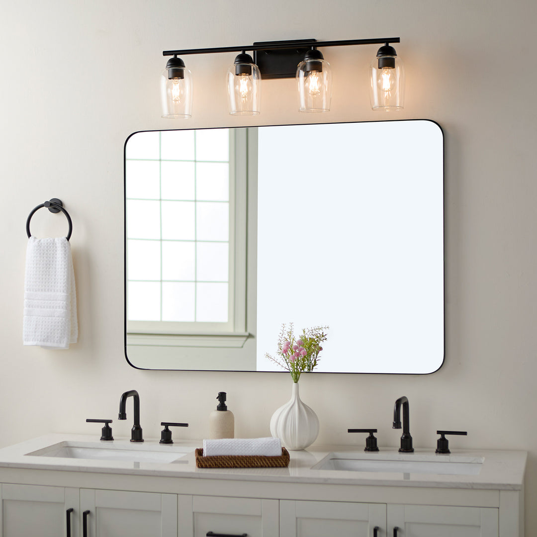 WALLINGER 4 Light Vanity - Matte Black