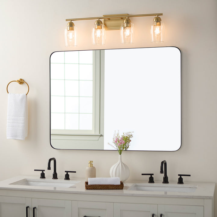 WALLINGER 4 Light Vanity - Aged Brass