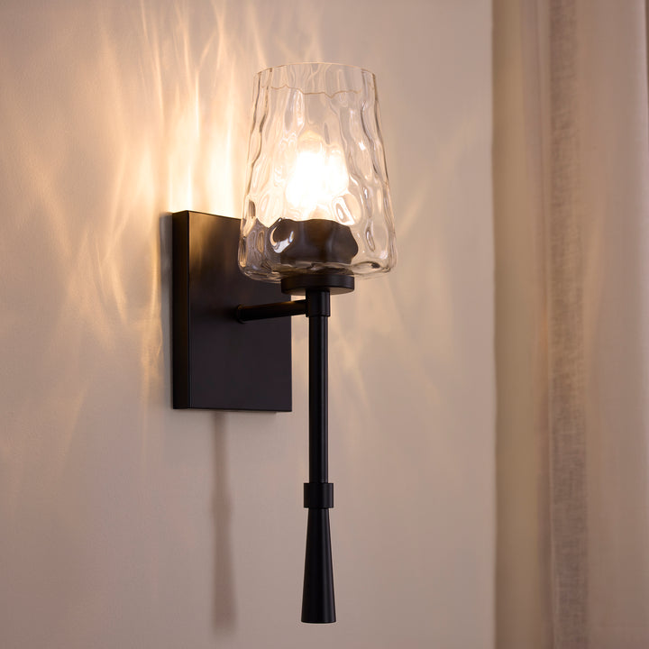 GOODWIN 1 Light Tall Wall Mount - Matte Black