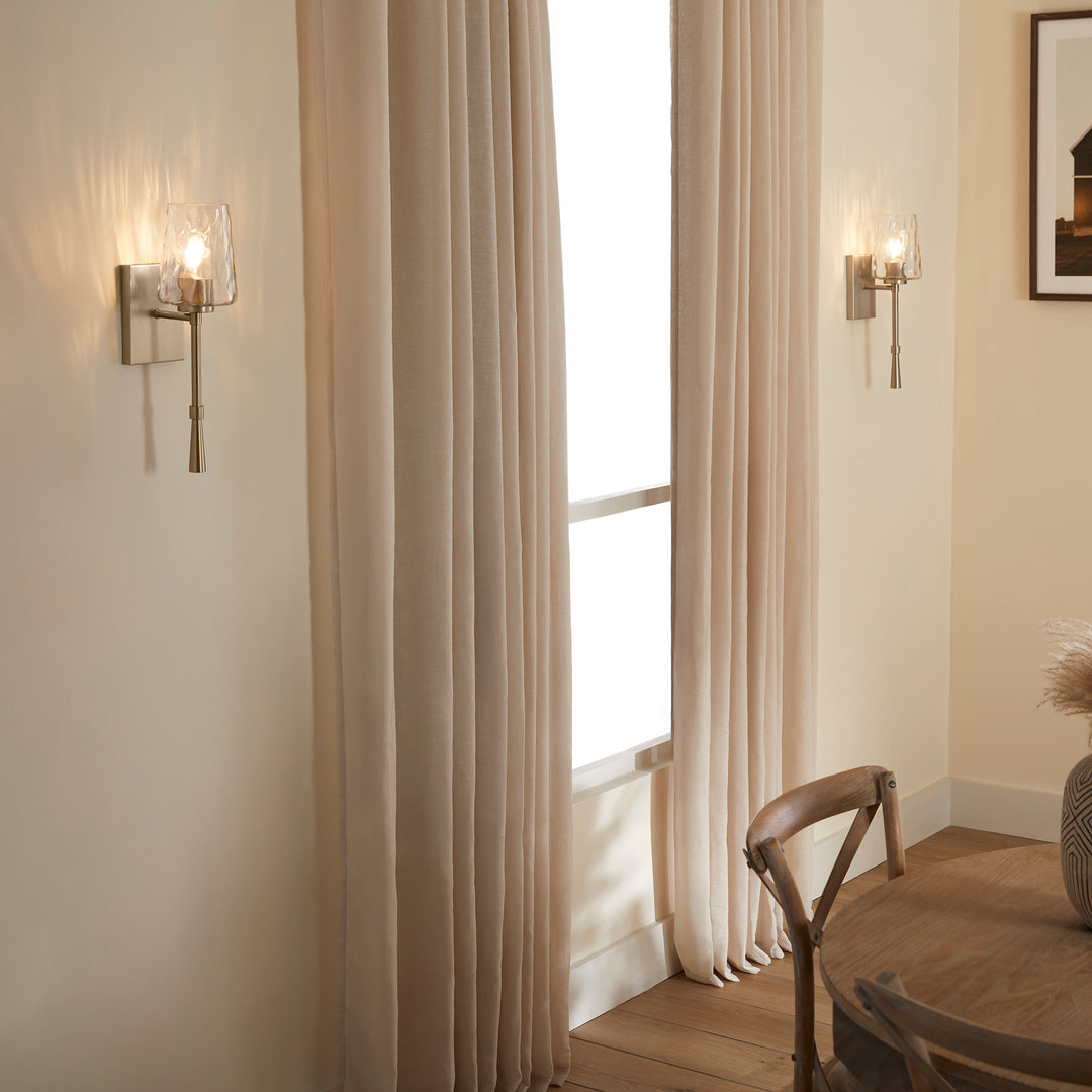 GOODWIN 1 Light Tall Wall Mount - Satin Nickel