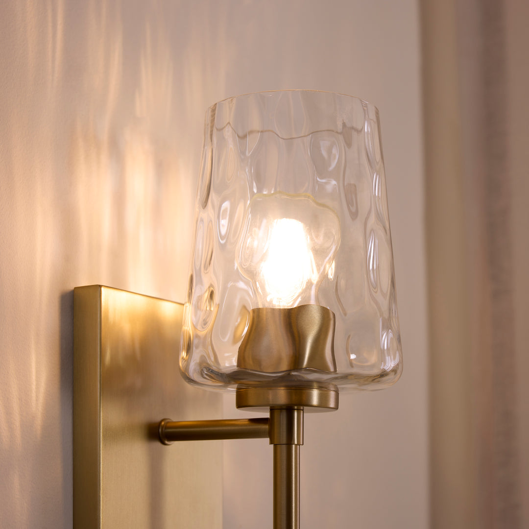 GOODWIN 1 Light Tall Wall Mount - Aged Brass