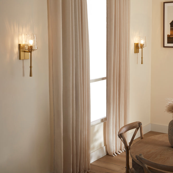 GOODWIN 1 Light Tall Wall Mount - Aged Brass