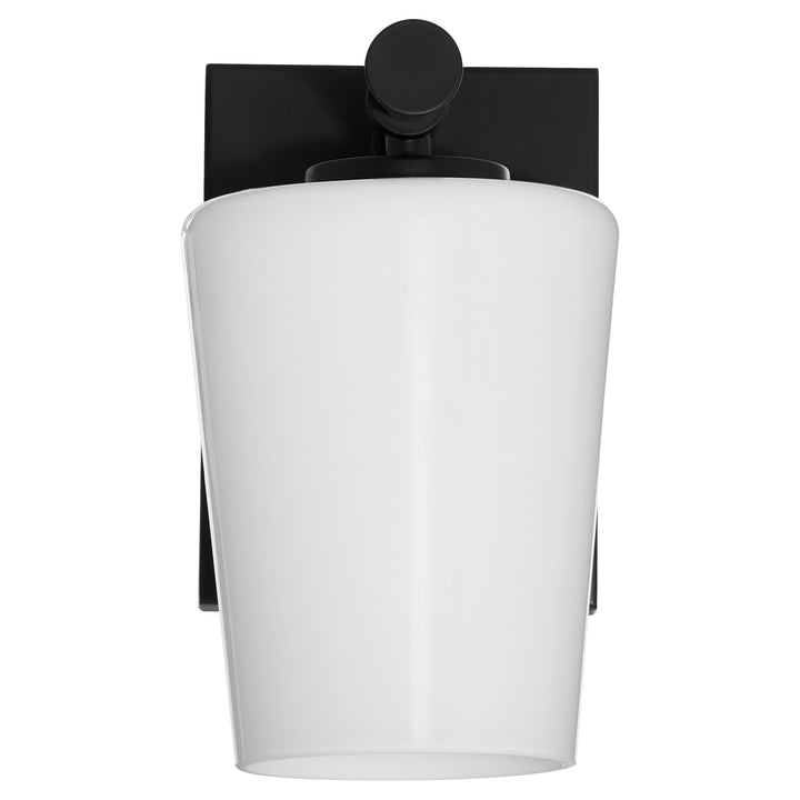 Goodwin 1 Light Wall Mount W/ Opal - Matte Black