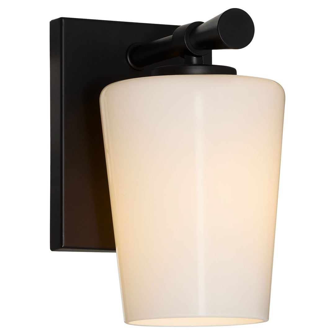 Goodwin 1 Light Wall Mount W/ Opal - Matte Black