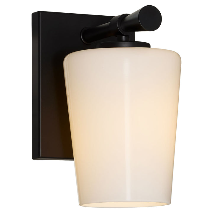 Goodwin 1 Light Wall Mount W/ Opal - Matte Black