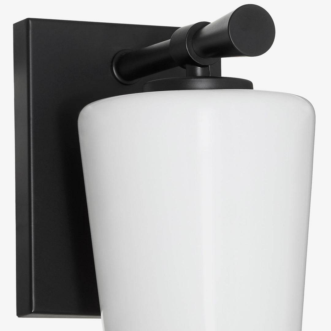 Goodwin 1 Light Wall Mount W/ Opal - Matte Black