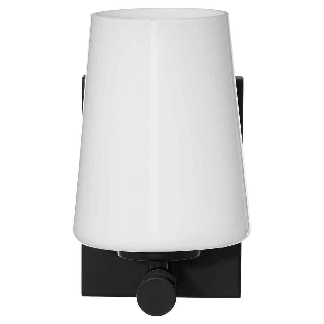 Goodwin 1 Light Wall Mount W/ Opal - Matte Black