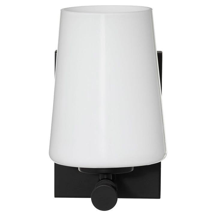 Goodwin 1 Light Wall Mount W/ Opal - Matte Black