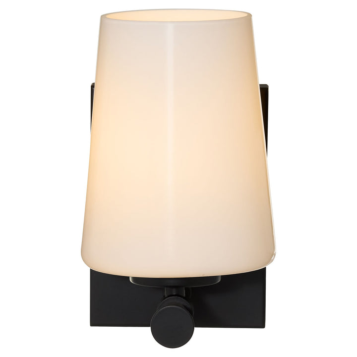 Goodwin 1 Light Wall Mount W/ Opal - Matte Black