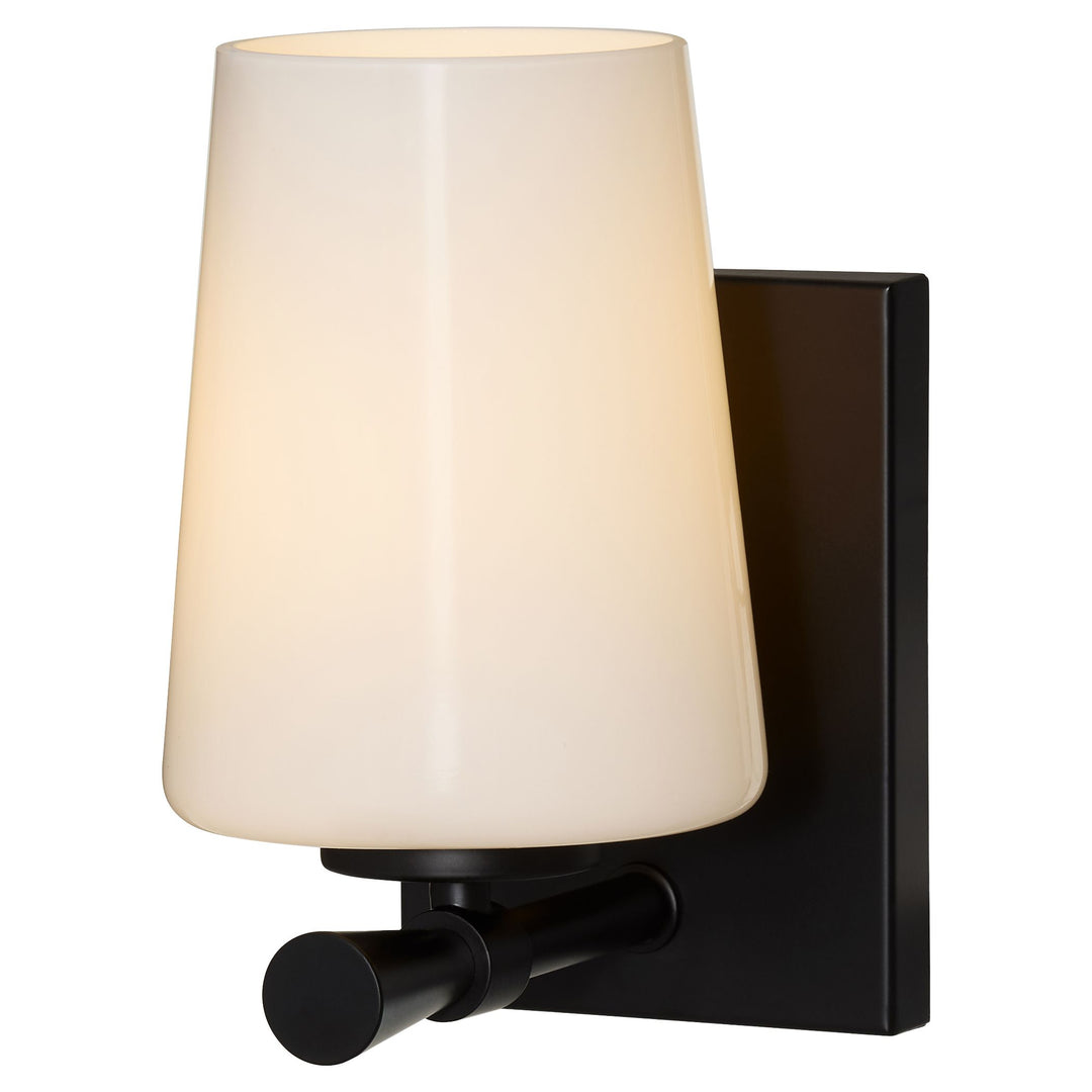 Goodwin 1 Light Wall Mount W/ Opal - Matte Black