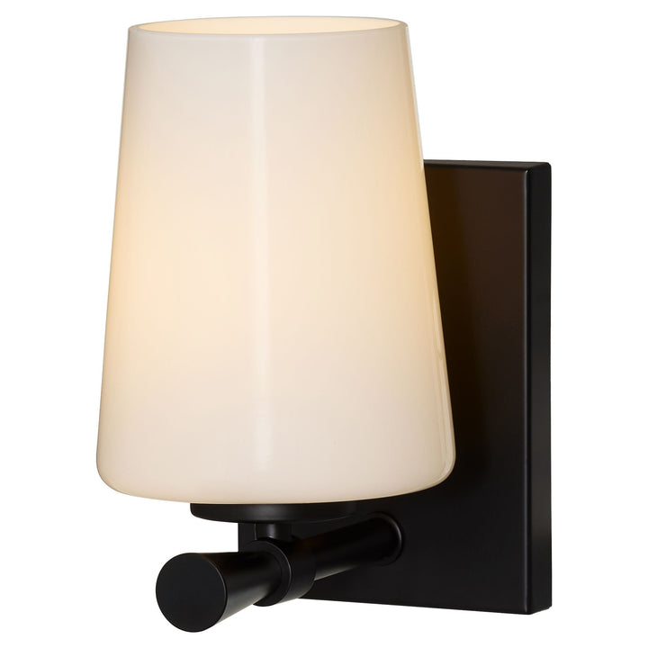 Goodwin 1 Light Wall Mount W/ Opal - Matte Black