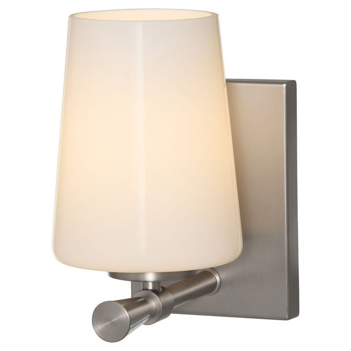 Goodwin 1 Light Wall Mount W/ Opal - Satin Nickel