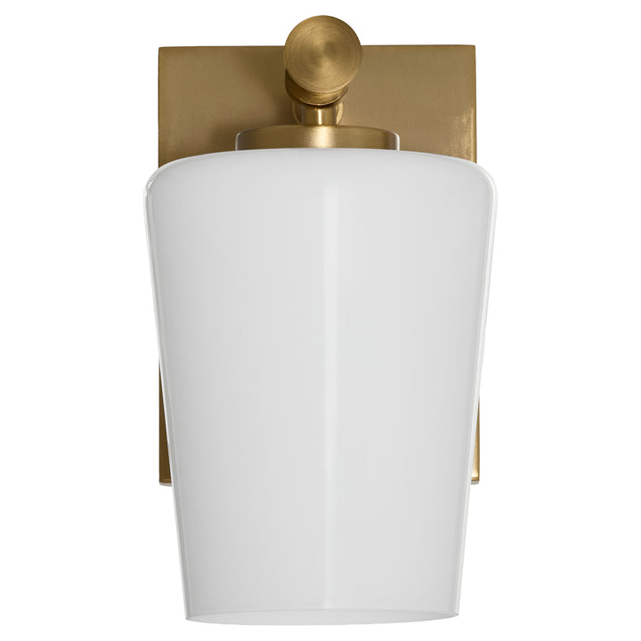 Goodwin 1 Light Wall Mount W/ Opal - Aged Brass