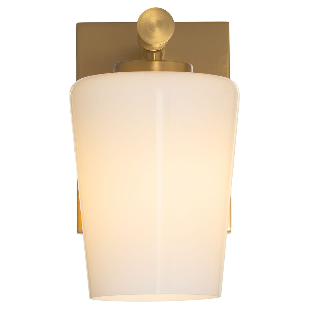 Goodwin 1 Light Wall Mount W/ Opal - Aged Brass
