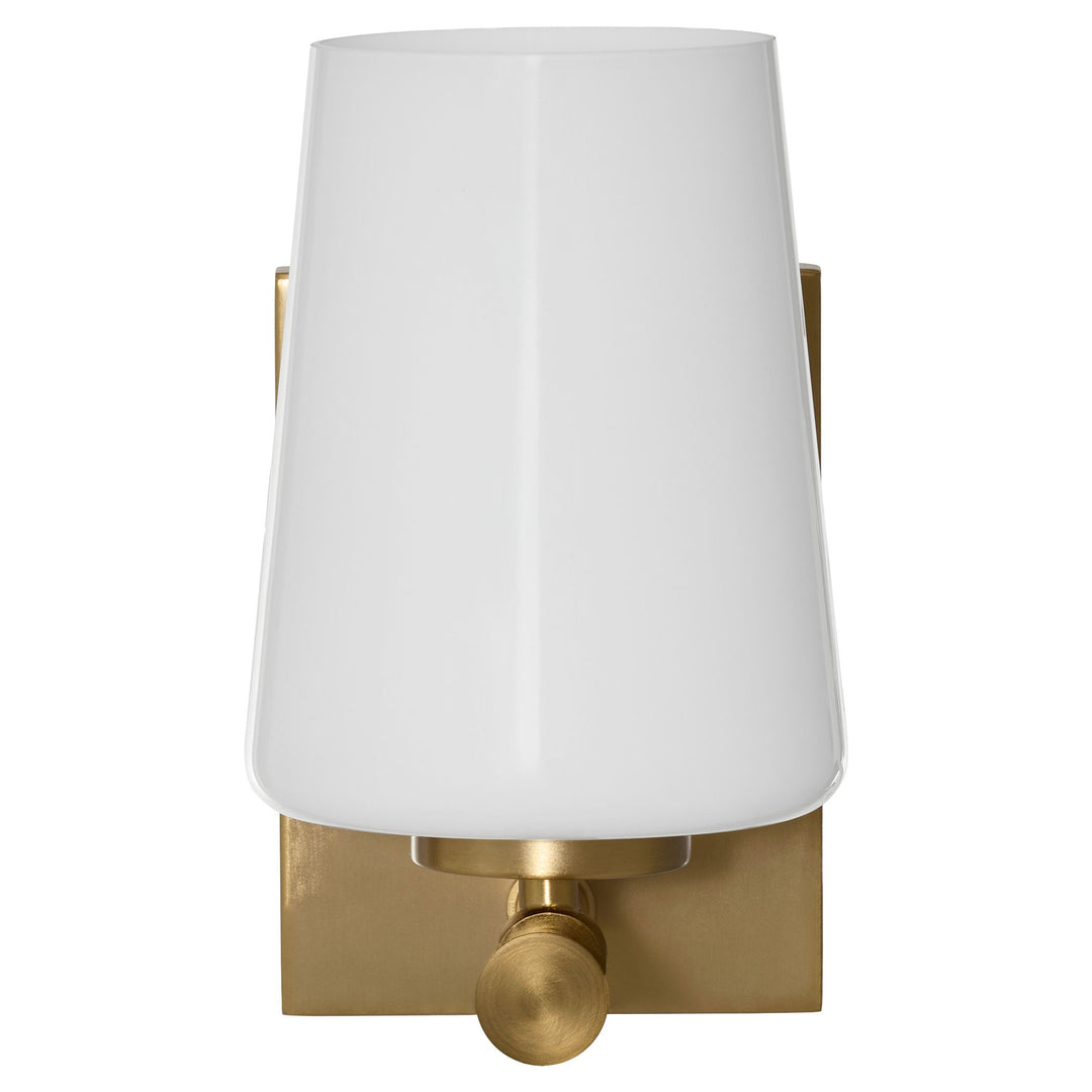 Goodwin 1 Light Wall Mount W/ Opal - Aged Brass