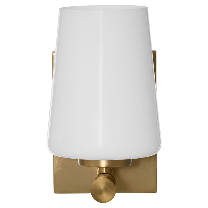 Goodwin 1 Light Wall Mount W/ Opal - Aged Brass