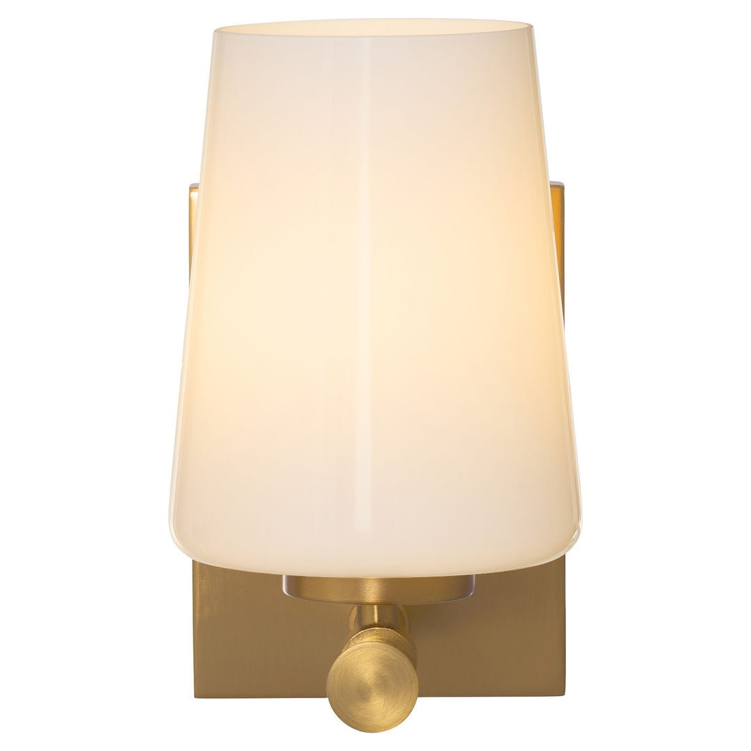 Goodwin 1 Light Wall Mount W/ Opal - Aged Brass