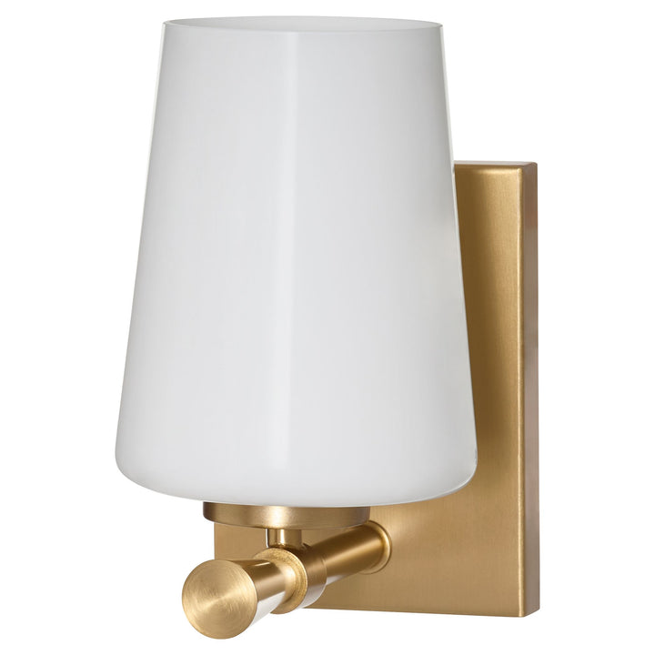 Goodwin 1 Light Wall Mount W/ Opal - Aged Brass