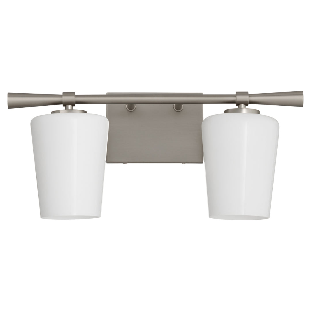Goodwin 2 Light Vanity W/ Opal - Satin Nickel