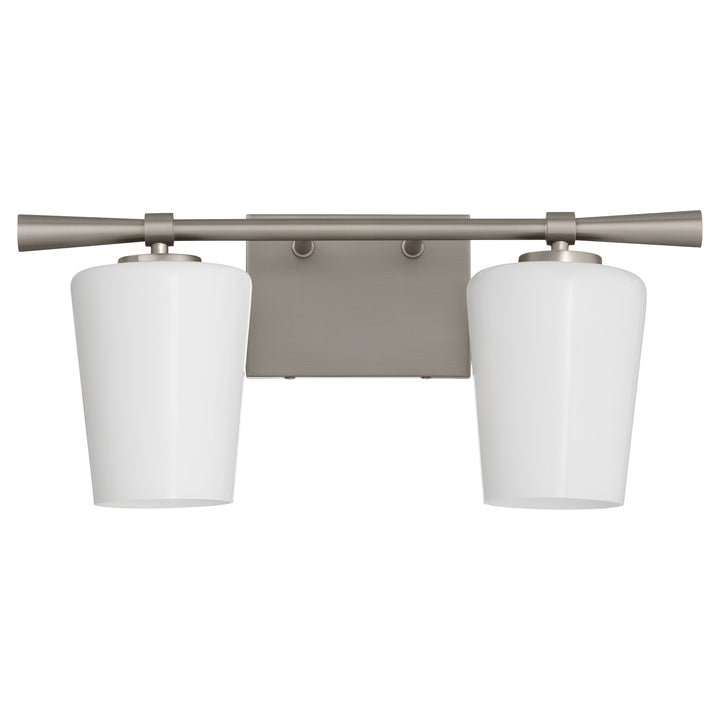 Goodwin 2 Light Vanity W/ Opal - Satin Nickel