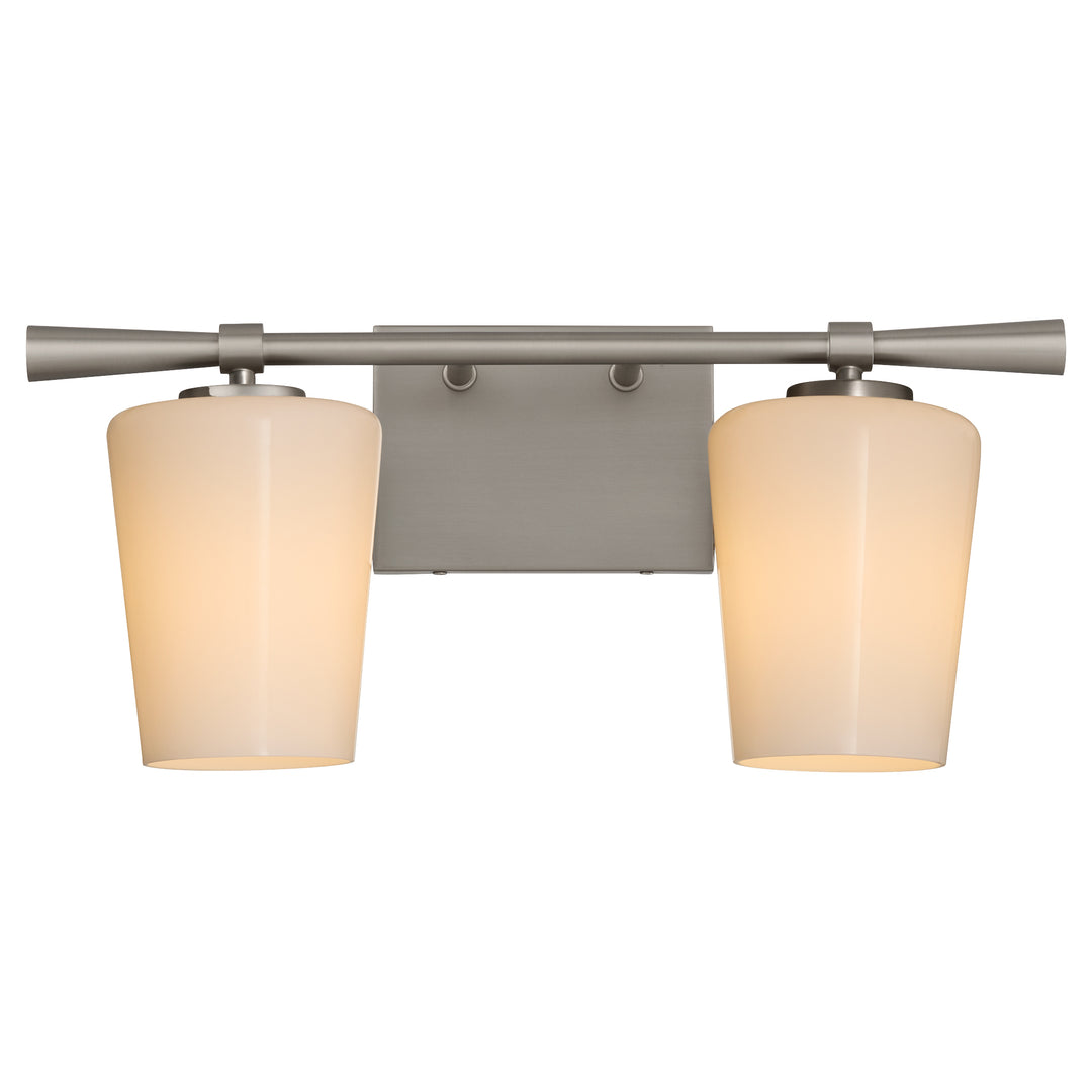 Goodwin 2 Light Vanity W/ Opal - Satin Nickel