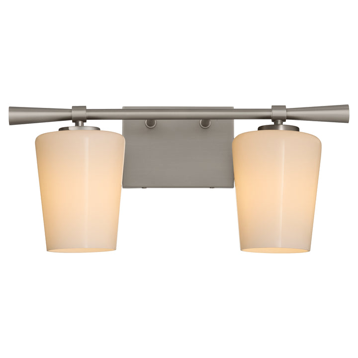 Goodwin 2 Light Vanity W/ Opal - Satin Nickel