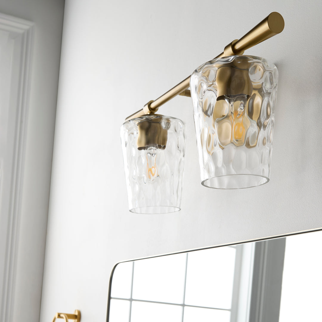 GOODWIN 2 Light Vanity - Aged Brass