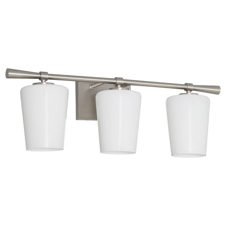 Goodwin 3 Light Vanity W/ Opal - Satin Nickel