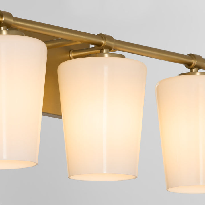 Goodwin 3 Light Vanity W/ Opal - Aged Brass
