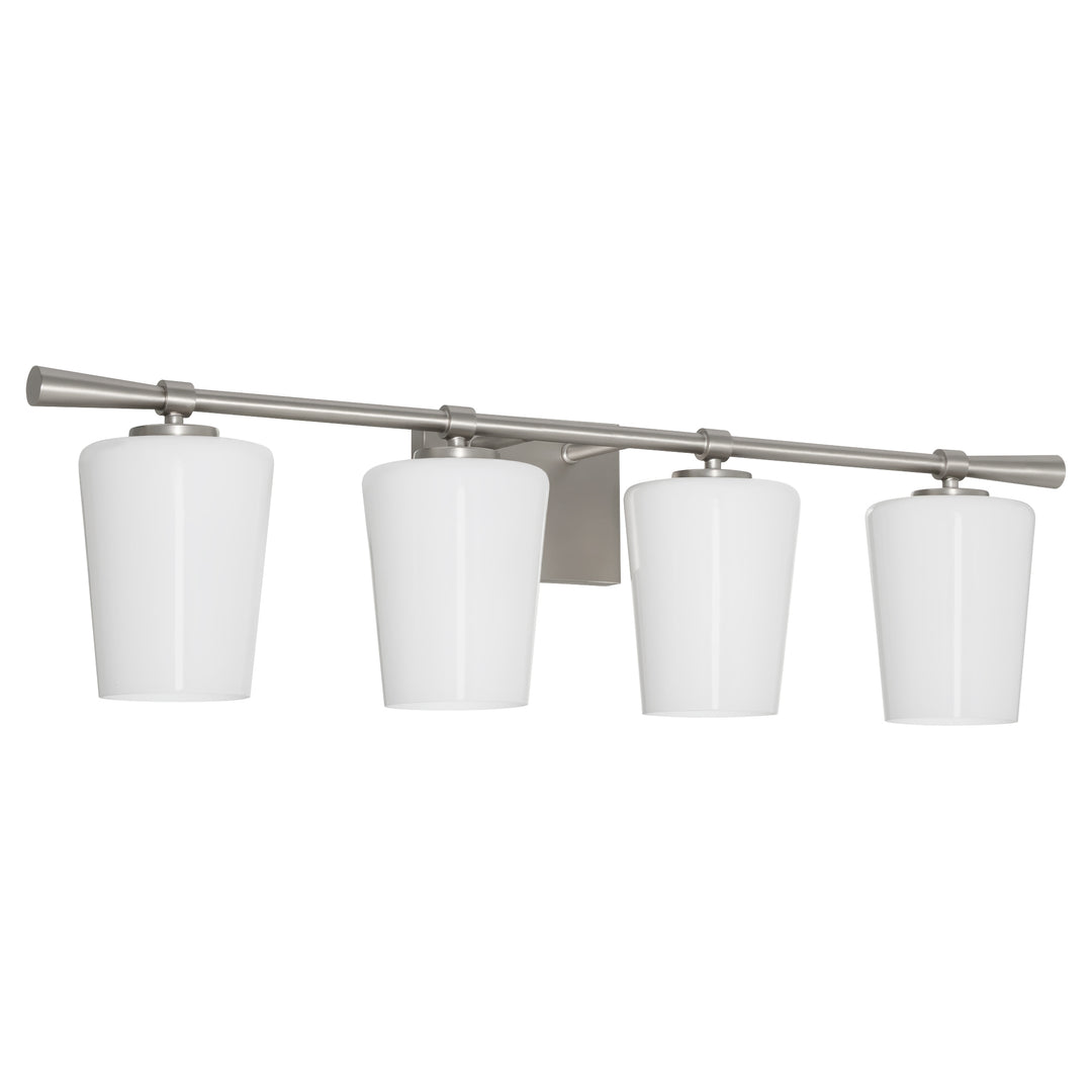 Goodwin 4 Light Vanity W/ Opal - Satin Nickel