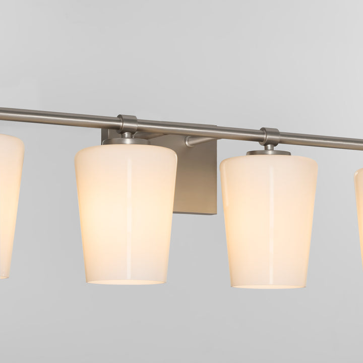 Goodwin 4 Light Vanity W/ Opal - Satin Nickel